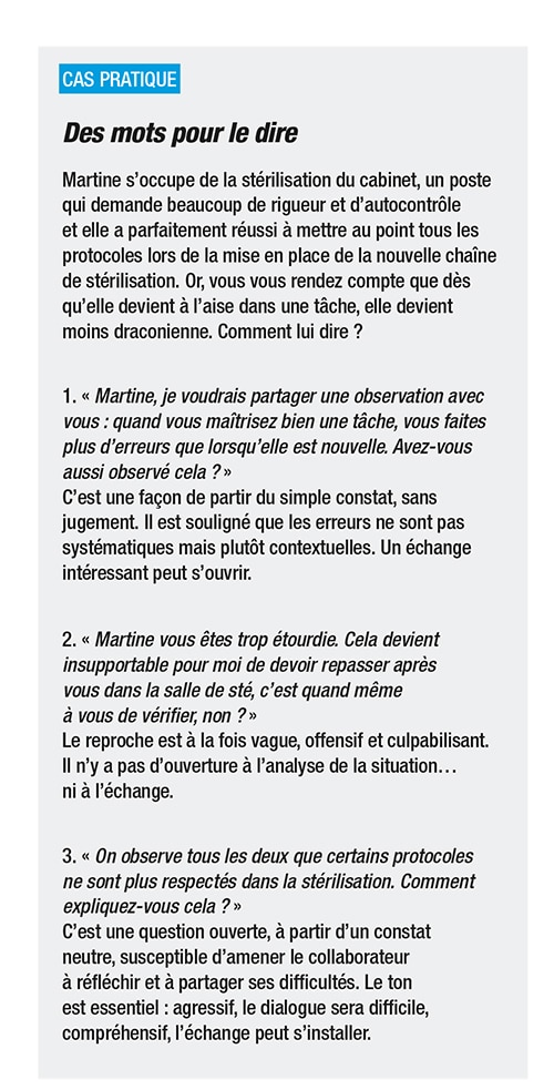 Savoir formuler un reproche