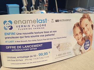 Le venis fluoré incolore Enamelast (UltraDent)