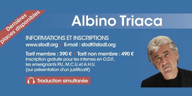 'Otéotomie du rebord mandibulaire' : Albino Triaca en conférence à Paris !