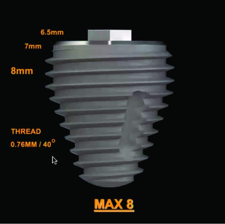 Design de l'impact Max 8