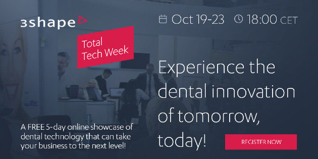Découvrez aujourd’hui l’innovation dentaire de demain à la 3Shape Total Tech Week