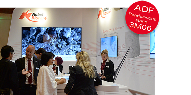 Stand 3M06 Nobel Biocare – Changement d’étage