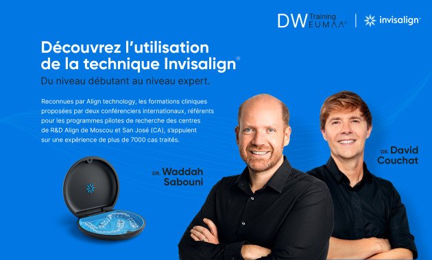 Depuis 2016, DW Training (anciennement EUMAA France) a formé de nombreux praticiens à l’utilisation de la technique Invisalign, du niveau débutant au niveau expert. Depuis 2016, DW Training (anciennement EUMAA France) a formé de nombreux praticiens à l’utilisation de la technique Invisalign, du niveau débutant au niveau expert.