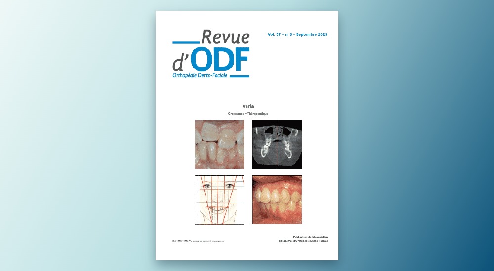 La Revue d’ODF – N°57-3 : Croissance – Thérapeutique