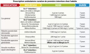 Prescription antibiotiques adulte