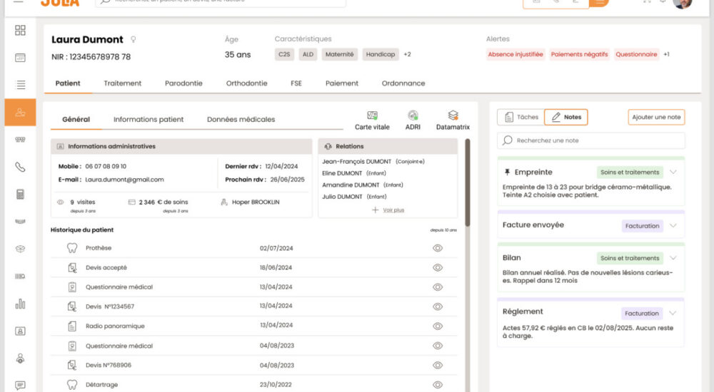 Julia, nouveau logiciel du cabinet dentaire appuyé sur l’intelligence artificielle