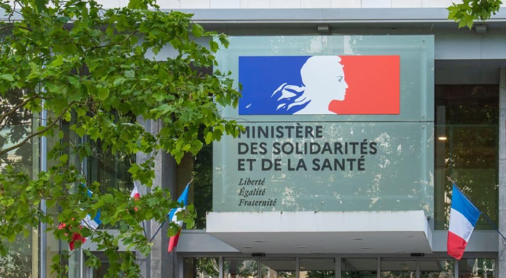 Façade et entrée du ministère de la Santé Français, Stéphanie Rist