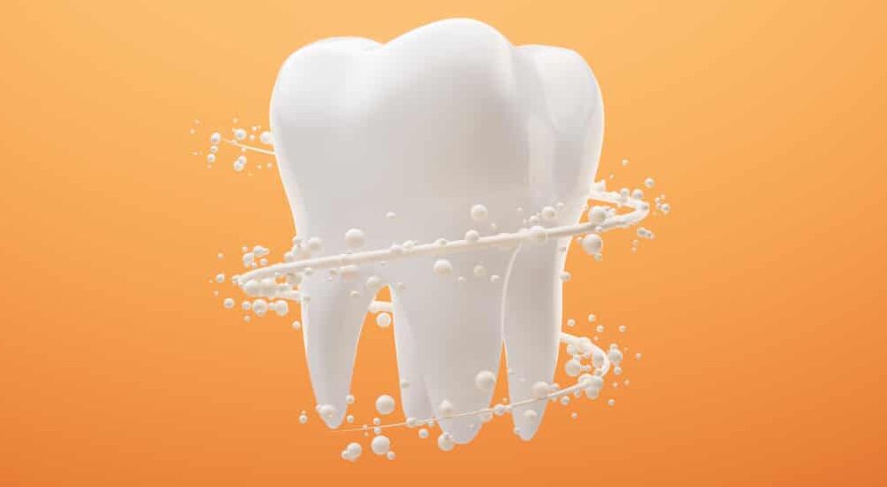 Image de dent évoquant la reminéralisation de l'émail. faire repousser les dents