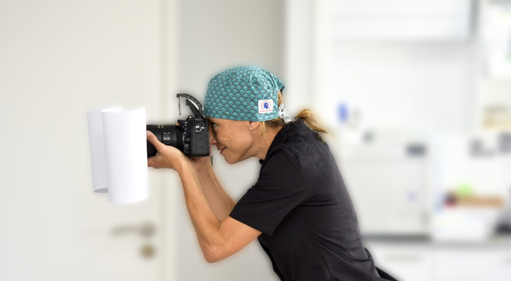 Mélanie Giallo photographie ses patients avant les traitements.